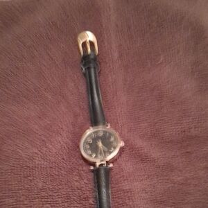 Source Unknown Black and Gold Women's Watch